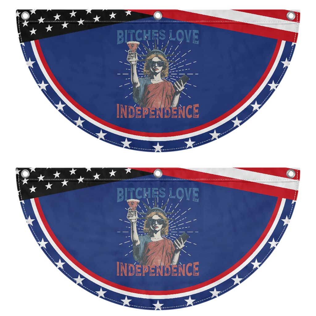 Funny Bitches Love Independence 4th Of July Patriotic Fan Flag Retro Statue Of Liberty TS11 2pcs pack Classic Navy Print Your Wear