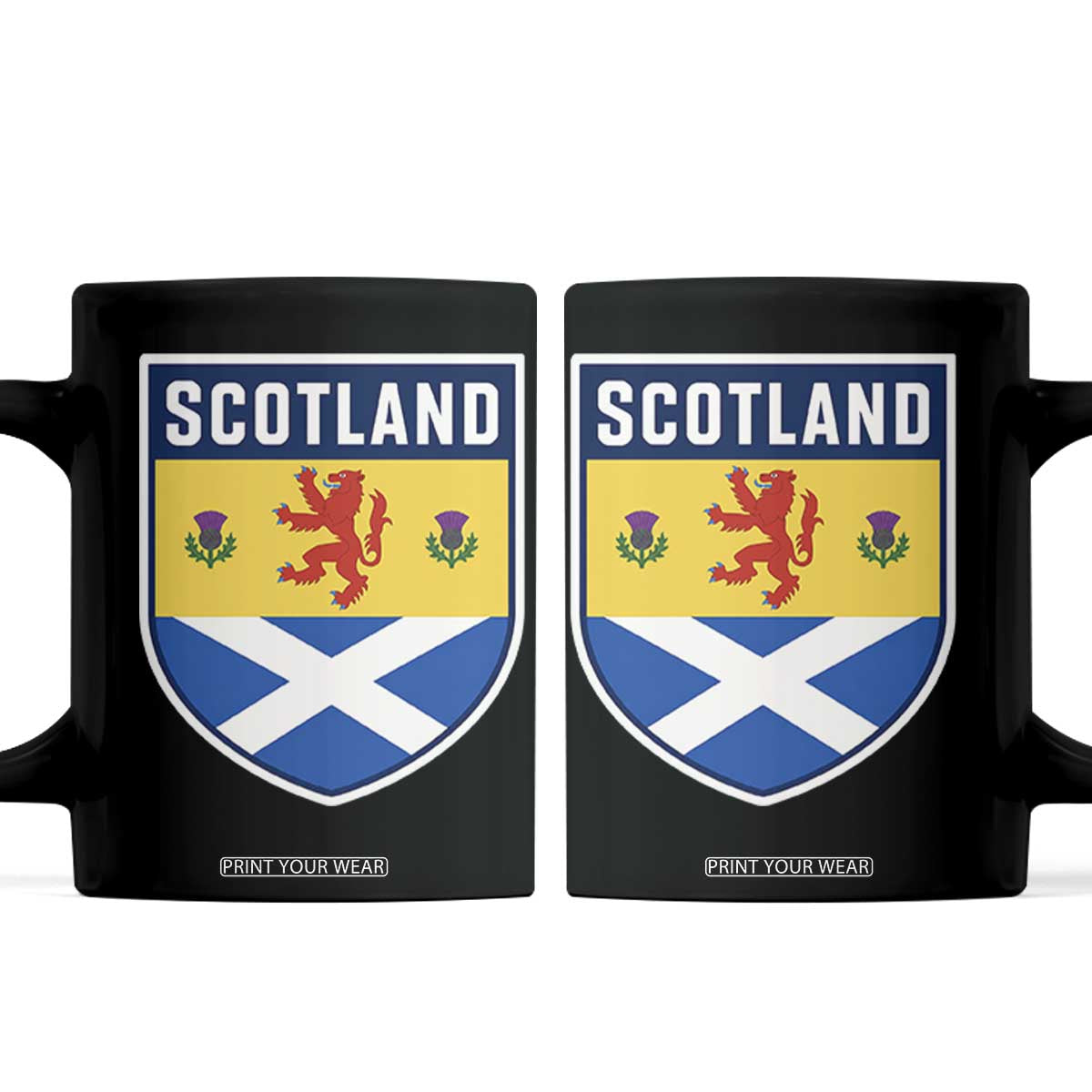 Scottish Rampant Lion Scotland Coat of Arms National Pride Coffee Mug TS11 Black Print Your Wear