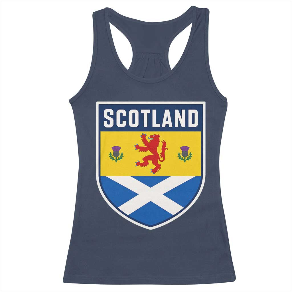 Scottish Rampant Lion Scotland Coat of Arms National Pride Racerback Tank Top TS11 Navy Print Your Wear