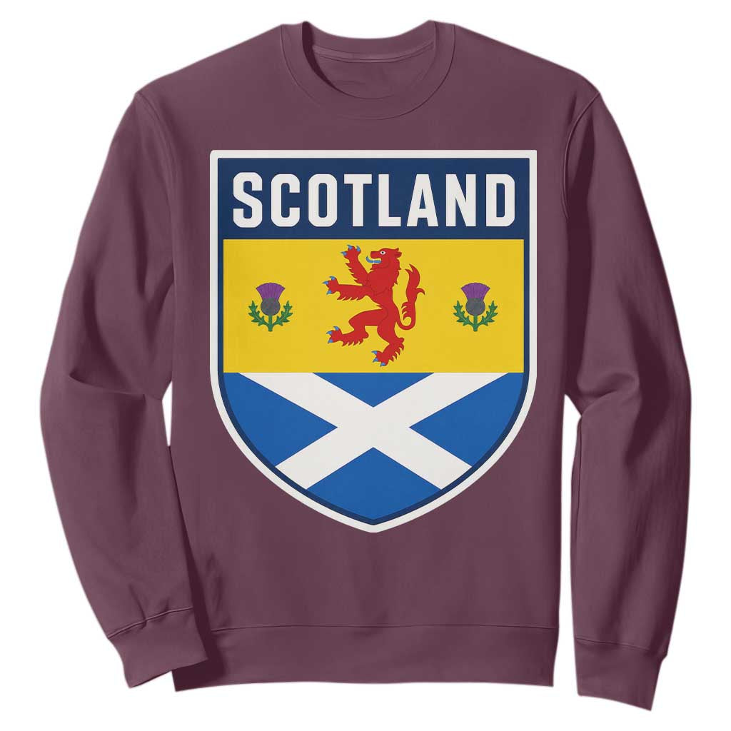 Scottish Rampant Lion Scotland Coat of Arms National Pride Sweatshirt TS11 Maroon Print Your Wear
