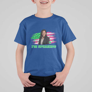 Kamala I'm Speaking T Shirt For Kid Harris Quote Pink USA Flag TS11 Royal Blue Print Your Wear