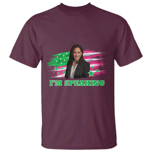 Kamala I'm Speaking T Shirt Harris Quote Pink USA Flag TS11 Maroon Print Your Wear