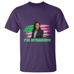 Kamala I'm Speaking T Shirt Harris Quote Pink USA Flag TS11 Purple Print Your Wear