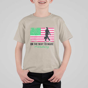 Kamala 2024 T Shirt For Kid On The Way To Make Herstory USA Flag TS11 Sand Print Your Wear