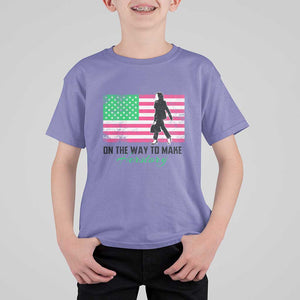 Kamala 2024 T Shirt For Kid On The Way To Make Herstory USA Flag TS11 Violet Print Your Wear