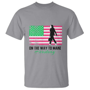 Kamala 2024 T Shirt On The Way To Make Herstory USA Flag TS11 Sport Gray Print Your Wear