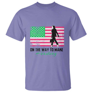 Kamala 2024 T Shirt On The Way To Make Herstory USA Flag TS11 Violet Print Your Wear