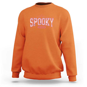 Funny Halloween Sweatshirt It's Spooky Season Pink Pumpkin Cute Cat TS11 Orange Print Your Wear