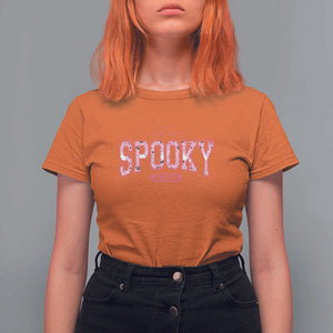 Funny Halloween T Shirt For Women It's Spooky Season Pink Pumpkin Cute Cat TS11 Orange Print Your Wear