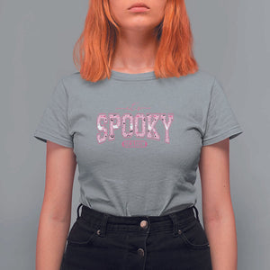 Funny Halloween T Shirt For Women It's Spooky Season Pink Pumpkin Cute Cat TS11 Sport Gray Print Your Wear