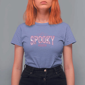 Funny Halloween T Shirt For Women It's Spooky Season Pink Pumpkin Cute Cat TS11 Violet Print Your Wear