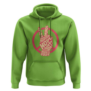 Harris 2024 Hoodie Love Peace Freedom Hope Unity Peace Sign TS11 Lime Print Your Wear