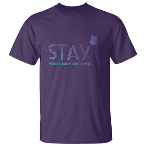 Suicide Prevention Awareness T Shirt Stay Your Story Isn't Over Butterfly Semicolon TS11 Purple Print Your Wear