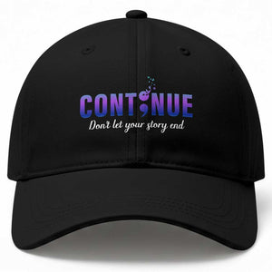 Suicide Prevention Awareness Baseball Cap Continue Don't Let Your Story End Semicolon Butterflies TS11 Print Your Wear