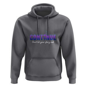 Suicide Prevention Awareness Hoodie Continue Don't Let Your Story End Semicolon Butterflies TS11 Charcoal Print Your Wear