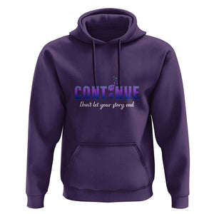 Suicide Prevention Awareness Hoodie Continue Don't Let Your Story End Semicolon Butterflies TS11 Purple Print Your Wear