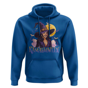 Funny Harris Supporter Hoodie Kamalloween Kamala Witch Halloween Bat Moon TS11 Royal Blue Print Your Wear