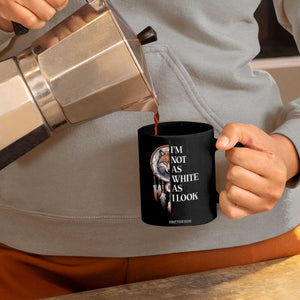 Native Americans Coffee Mug I'm Not As White As I Look Vintage Wolf Dreamcatcher TS11 Print Your Wear