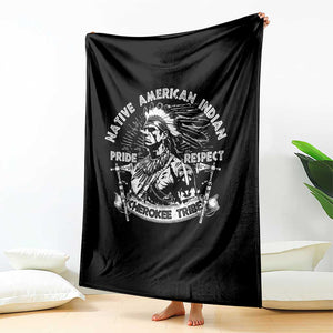 Cherokee Tribe Throw Blanket Native American Indian Pride Respect Axe TS11 Print Your Wear