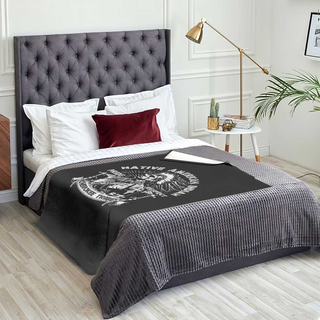 Cherokee Tribe Throw Blanket Native American Indian Pride Respect Axe TS11 Print Your Wear