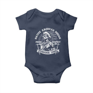 Cherokee Tribe Baby Onesie Native American Indian Pride Respect Axe TS11 Navy Print Your Wear