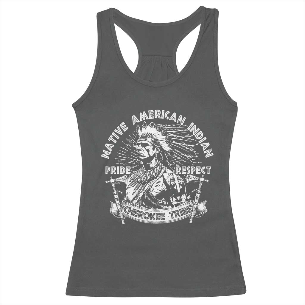 Cherokee Tribe Racerback Tank Top Native American Indian Pride Respect Axe TS11 Dark Heather Print Your Wear
