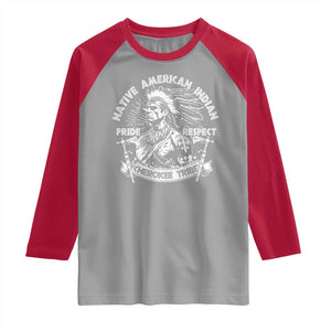 Cherokee Tribe Raglan Shirt Native American Indian Pride Respect Axe TS11 Sport Gray Red Print Your Wear