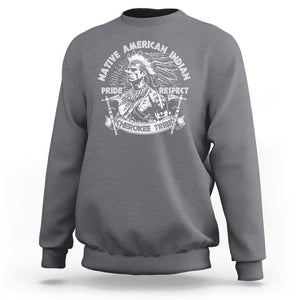 Cherokee Tribe Sweatshirt Native American Indian Pride Respect Axe TS11 Charcoal Print Your Wear