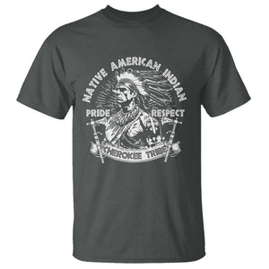 Cherokee Tribe T Shirt Native American Indian Pride Respect Axe TS11 Dark Heather Print Your Wear