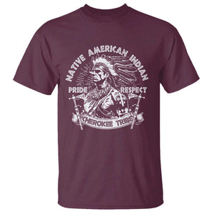 Cherokee Tribe T Shirt Native American Indian Pride Respect Axe TS11 Maroon Print Your Wear