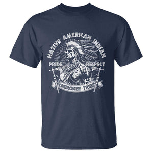 Cherokee Tribe T Shirt Native American Indian Pride Respect Axe TS11 Navy Print Your Wear