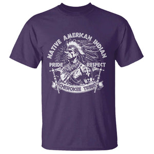 Cherokee Tribe T Shirt Native American Indian Pride Respect Axe TS11 Purple Print Your Wear