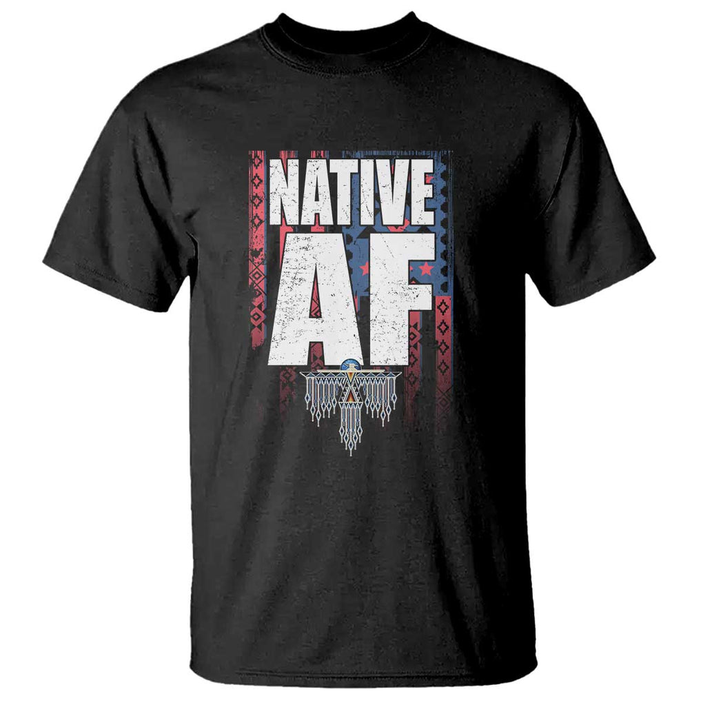 Native American Indian T Shirt Native AF Indigenous Vintage Thunderbird TS11 Black Print Your Wear