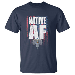 Native American Indian T Shirt Native AF Indigenous Vintage Thunderbird TS11 Navy Print Your Wear