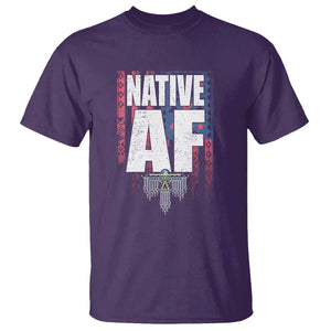 Native American Indian T Shirt Native AF Indigenous Vintage Thunderbird TS11 Purple Print Your Wear