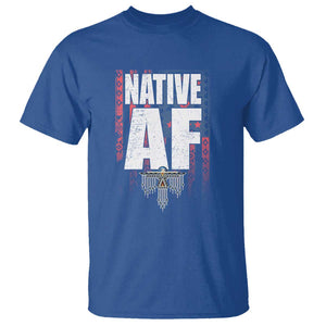 Native American Indian T Shirt Native AF Indigenous Vintage Thunderbird TS11 Royal Blue Print Your Wear