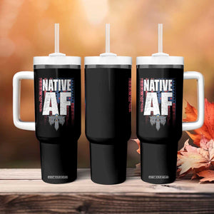 Native American Indian Tumbler With Handle Native AF Indigenous Vintage Thunderbird TS11 Print Your Wear