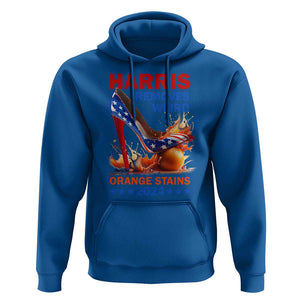 Kamala Supporter Hoodie Harris Removes Weird Orange Stains 2024 High Heels American Flag TS11 Royal Blue Print Your Wear