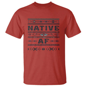 Native American Indian T Shirt Native AF Vintage Beadwork Indigenous Pride TS11 Red Print Your Wear