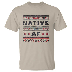 Native American Indian T Shirt Native AF Vintage Beadwork Indigenous Pride TS11 Sand Print Your Wear