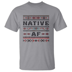 Native American Indian T Shirt Native AF Vintage Beadwork Indigenous Pride TS11 Sport Gray Print Your Wear