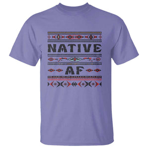 Native American Indian T Shirt Native AF Vintage Beadwork Indigenous Pride TS11 Violet Print Your Wear