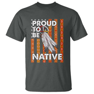 Native American T Shirt Proud To Be Native American Flag Tribal Prints Medicine Wheel TS11 Dark Heather Print Your Wear