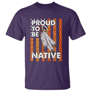 Native American T Shirt Proud To Be Native American Flag Tribal Prints Medicine Wheel TS11 Purple Print Your Wear