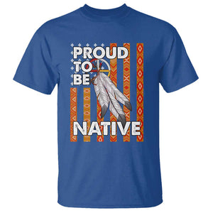 Native American T Shirt Proud To Be Native American Flag Tribal Prints Medicine Wheel TS11 Royal Blue Print Your Wear