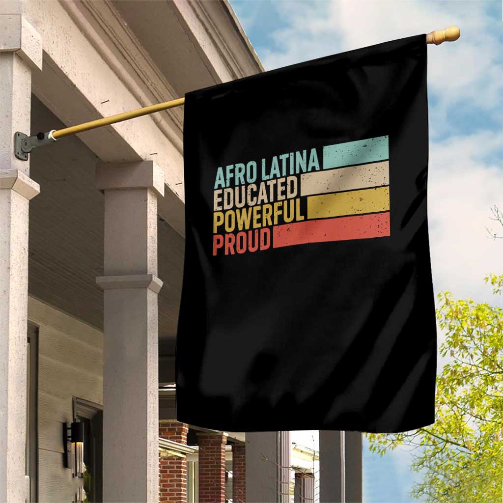 Afro Latina Garden Flag Educated Powerful Proud Hispanic Heritage Month TS11 Print Your Wear