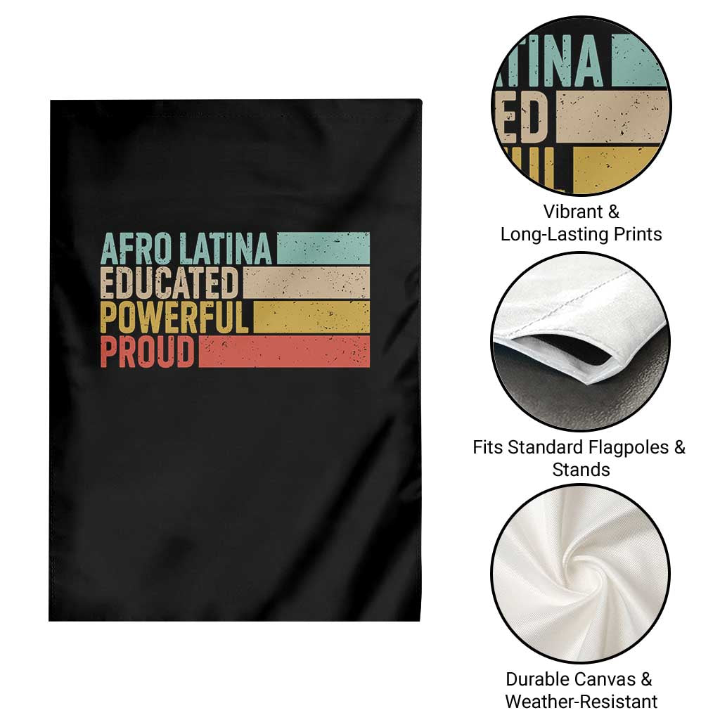Afro Latina Garden Flag Educated Powerful Proud Hispanic Heritage Month TS11 Print Your Wear