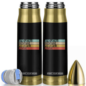 Afro Latina Bullet Tumbler Educated Powerful Proud Hispanic Heritage Month TS11 Black Print Your Wear