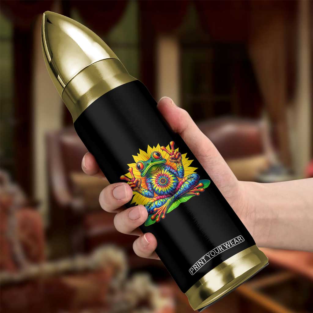 Tie Dye Frog Peace Sign Hippie Sunflower Bullet Tumbler TS11 Print Your Wear