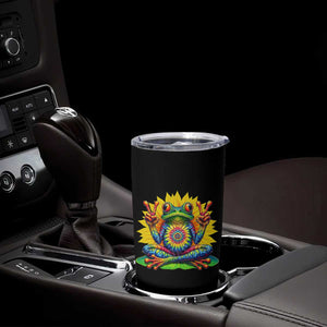 Tie Dye Frog Peace Sign Hippie Sunflower Tumbler Cup TS11 Print Your Wear